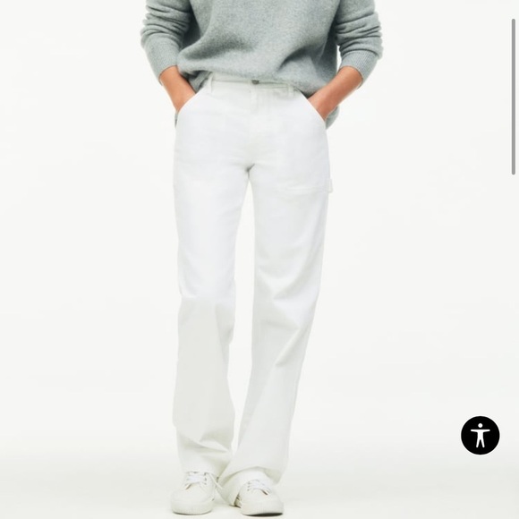 ZARA Into The Classic The RELAXED WORKER JEANS LIMITED EDITION White Size 0 - Picture 1 of 10